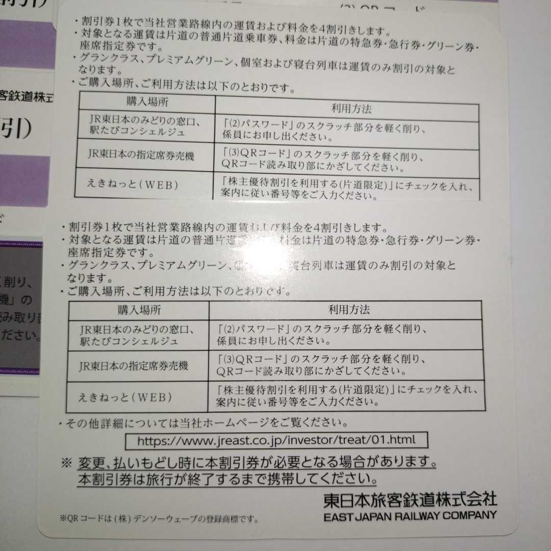 発送迅速 JR東日本 株主優待割引券（1枚で片道4割引）20枚セット（有効期限2023年7月1日~2024年6月30日)_画像6