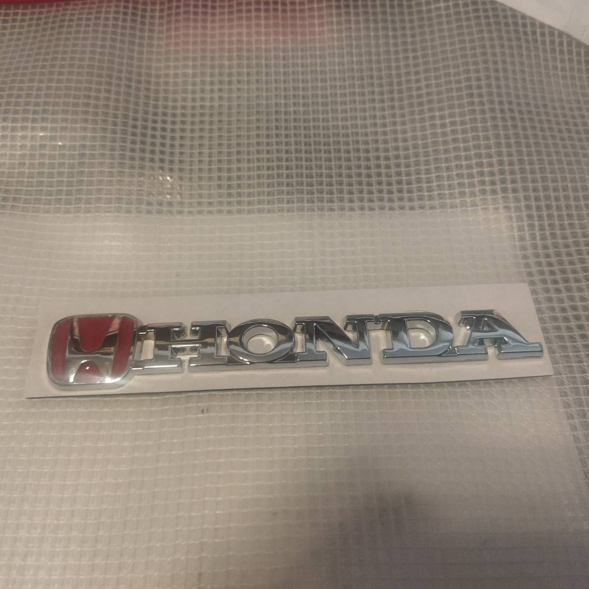 HONDA エンブレム メッキシルバー 横12cm×縦2cm_画像1