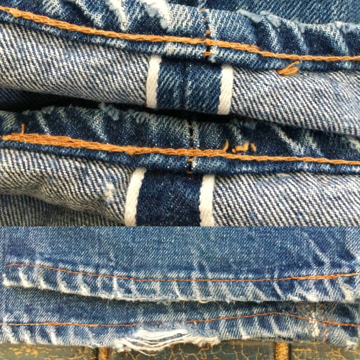 オリジナル70'sリーバイスLevi's 501 66前期W30 L34/検ヴィンテージLee101BZ557XX濃紺505EビッグEラングラー11MWZ606デニムジャケット505の画像9