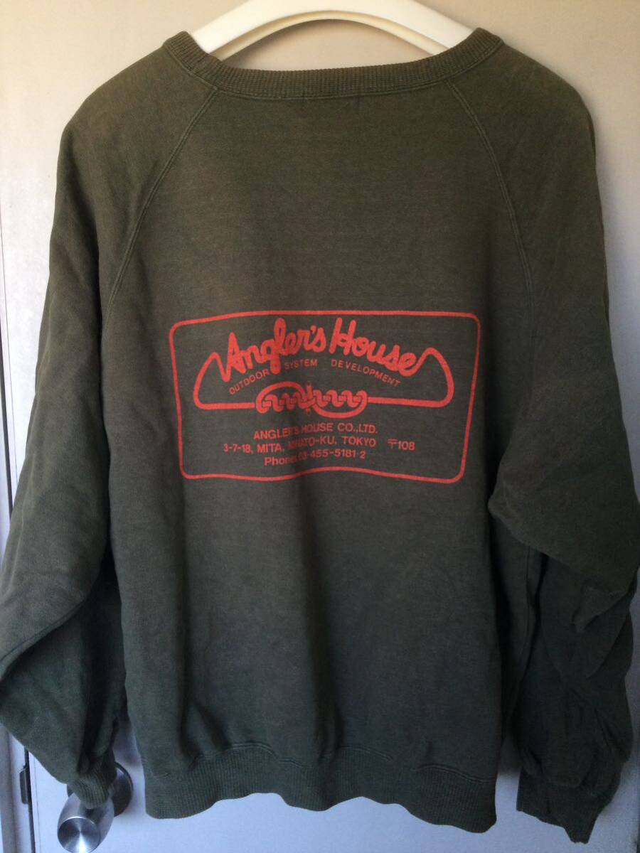  очень редкий 80-90\'s Vintage Anglers House рыболов z house передний V спортивная фуфайка Size L-XL сделано в Японии / осмотр ABU искусственная приманка fly рыбалка DAIWA