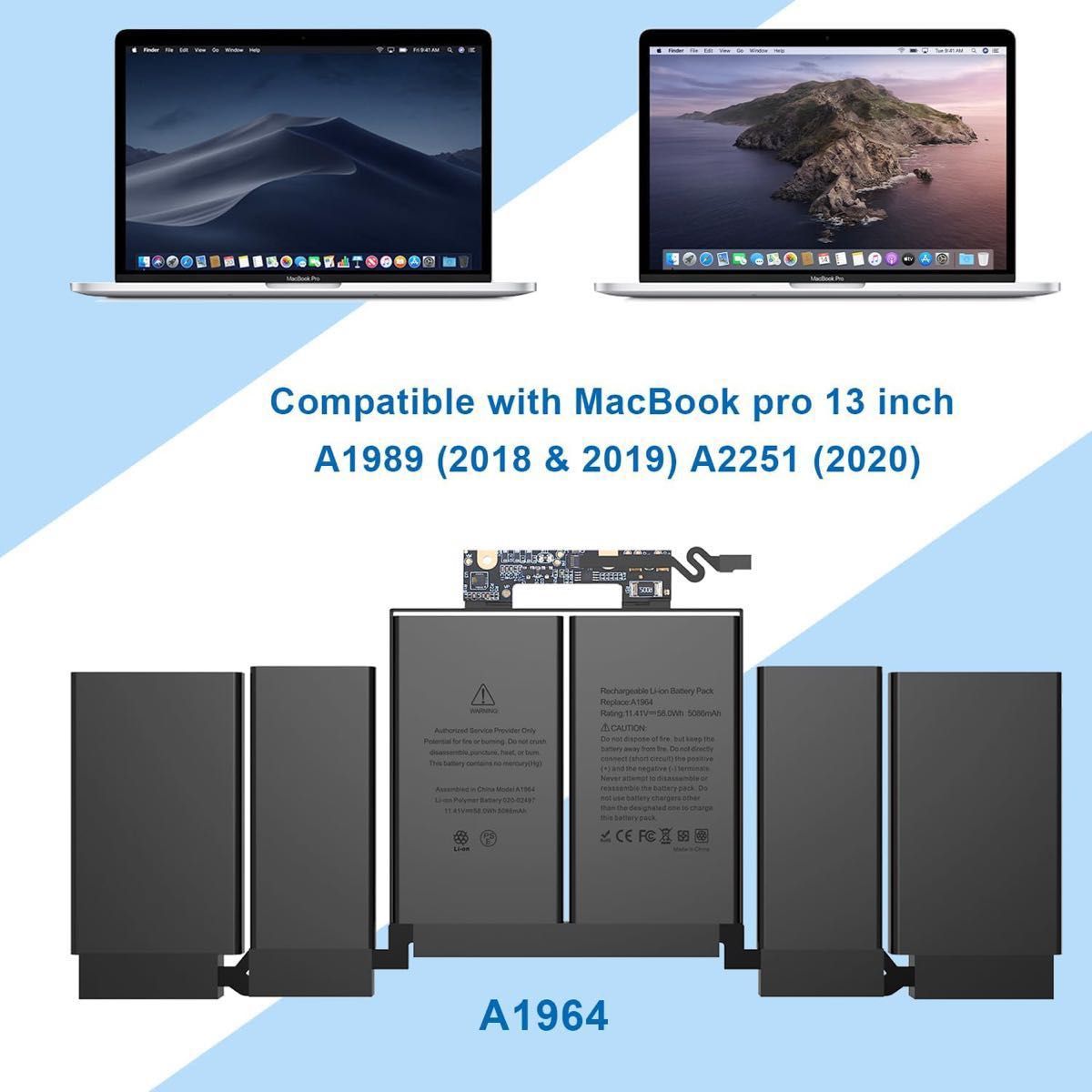 新品 A1964 A1989 A2251 MacBook Pro バッテリー