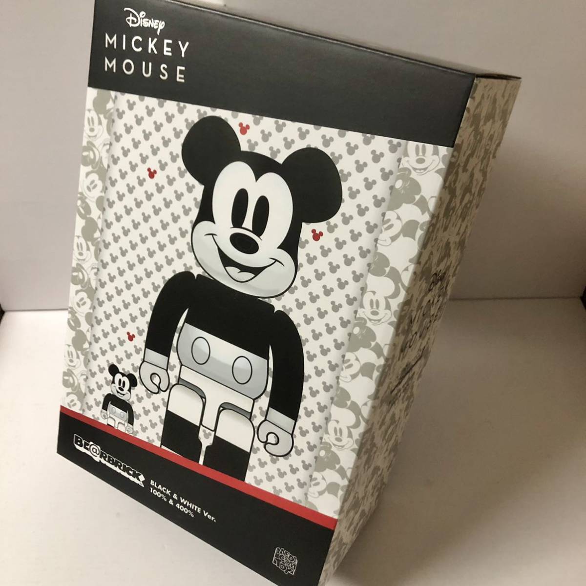 激レア ベアブリック ミッキーマウス 100%&400% 白黒 ブラック&ホワイト (BE@RBRICK ミッキー Disney mickey black white B&W 2020 ver.)