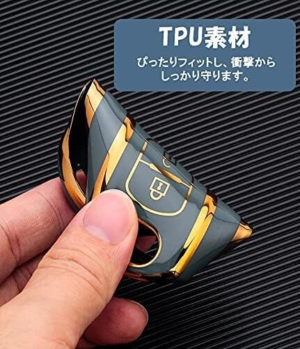 マツダ スマートキーケース TPU キーカバー CX-5/3 デミオ アテンザ ブラック×シルバー2_画像4