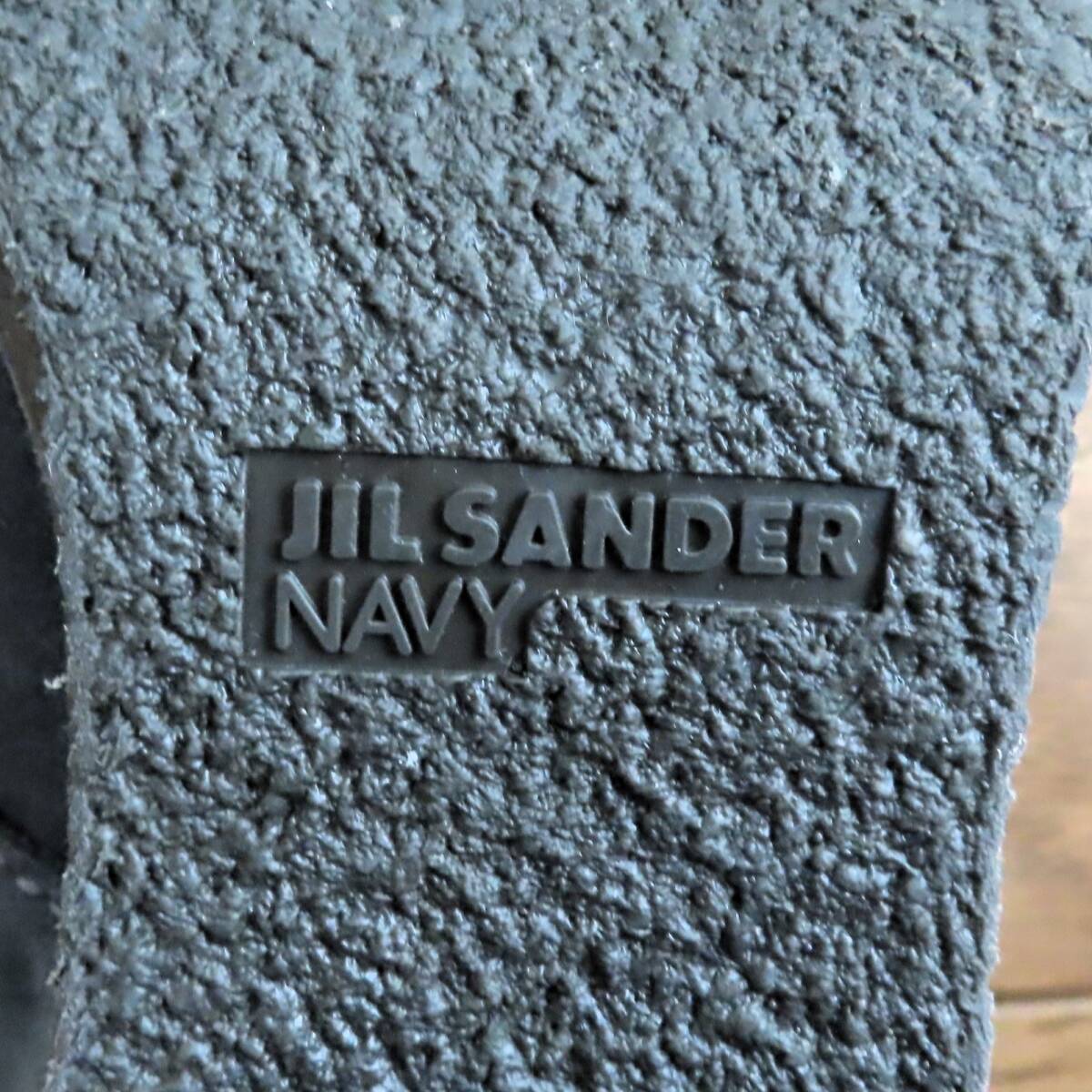 美品 JIL SANDER NAVY ジルサンダー ネイビー レディース ブーツ パンプス ヒール 22.5cm グレー 靴