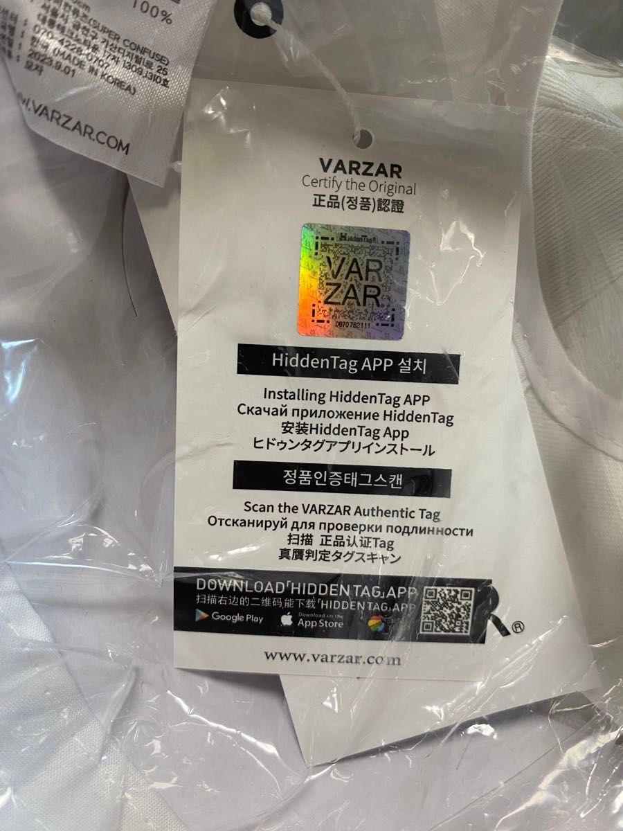【新品未開封】VARZAR stud ロゴ キャップ 497 ホワイト 白