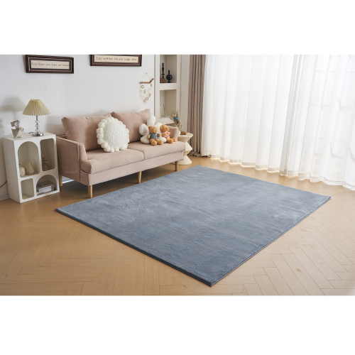 ラグ カシミヤ 洗える 北欧 ダウンリンク 200×250cm 超高密度織 約225万本/m2 カーペット 滑り止め ふかふか 角型 絨毯 床暖房 グレー