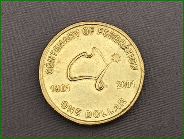 オーストラリア 2001年 1ドル/50セント/20セント硬貨 連邦100周年記念の画像2