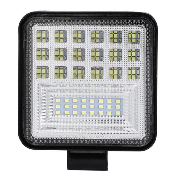 投光器 LED ワークライト126W 正方形 4インチ ヘットライト 12V-24V 6000K 8000LM 集光 投光両立 各種作業車に対応 2個セット_画像4