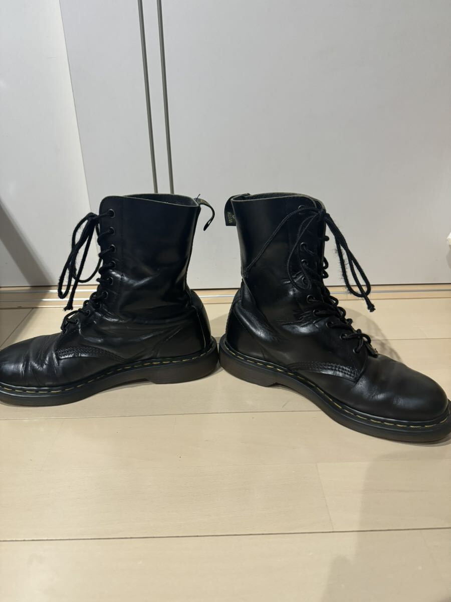 価格見直し　希少　プリントタグ　英国製 Dr.Martens ドクターマーチン １０ホールブーツ 黒 UK7 26センチ　イングランド製_画像4