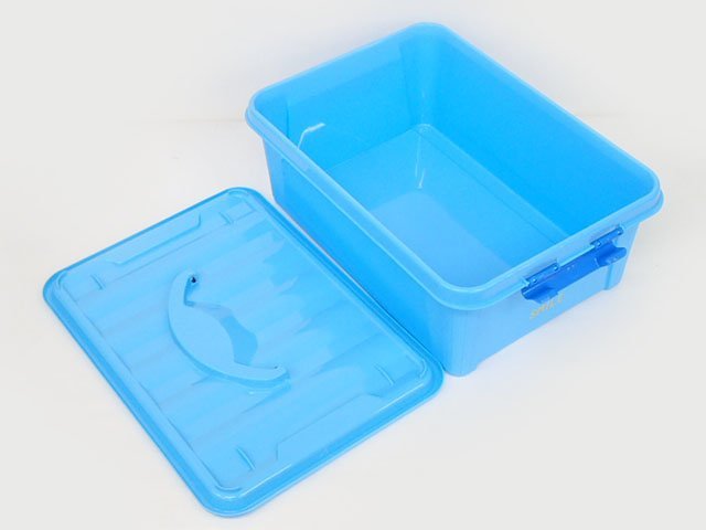 新品　フタ付き おもちゃ箱 収納ボックス ブルー （幅 40×奥行 28×高さ 15cm） (管理AZ-153)_画像4