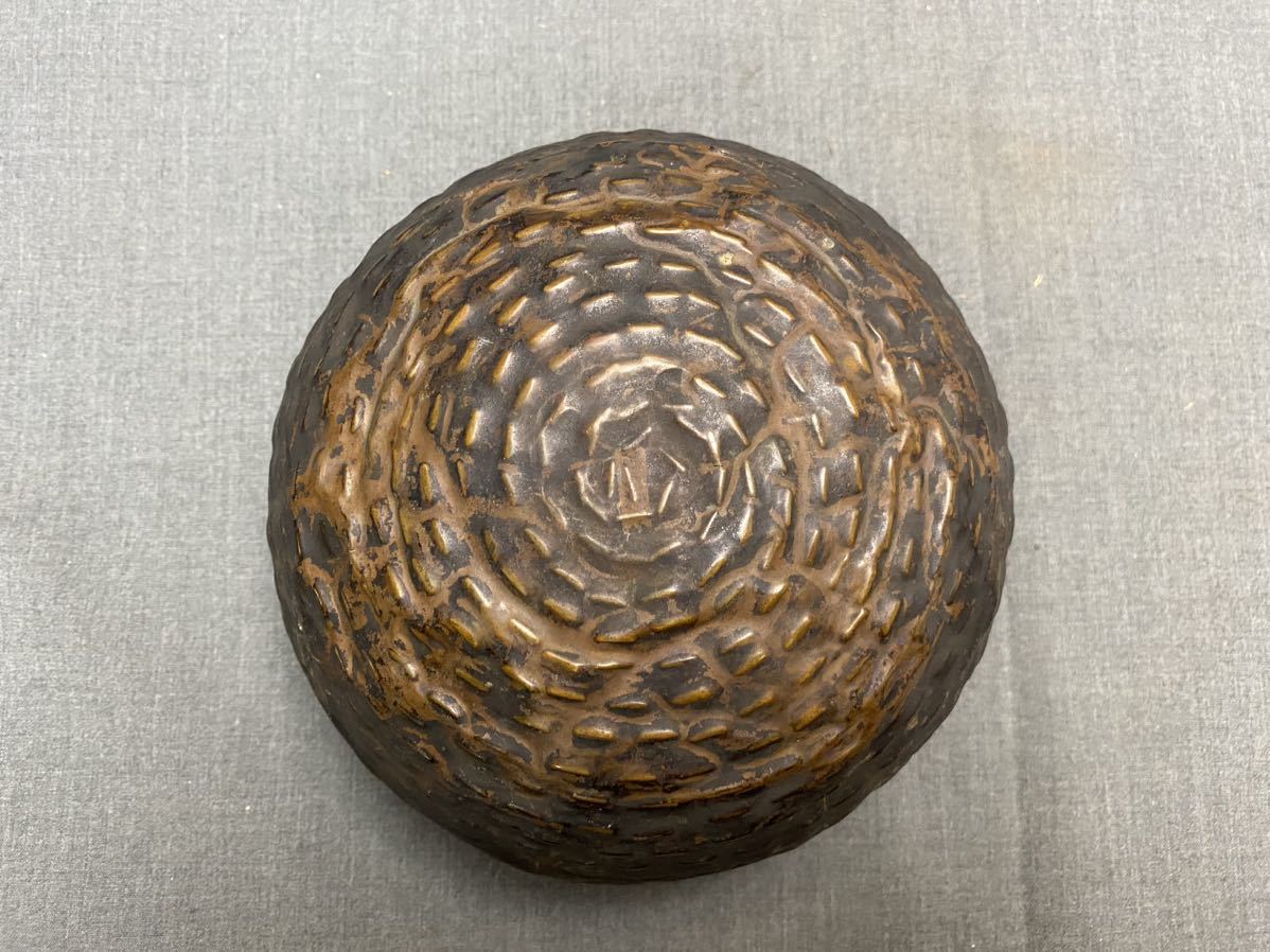 10200円 M6043【仏具2】江戸時代 古銅 一周刻印 おりん 口径17cm 10200円 M6043【仏具2】江戸時代 古銅 一周刻印 おりん 口径17cm