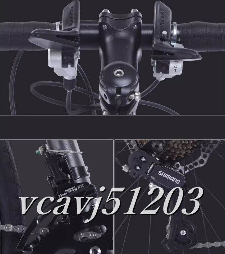 ◆稀少品◆2024年モデル SHIMANO 21段変速！ロードバイク 軽量 前後ディスクブレーキ 通勤 通学 700C 自転車 フェンダー付き ホワイトの画像4