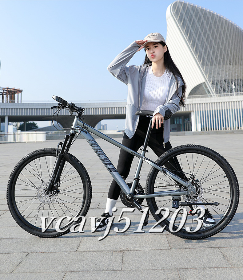 ◆美品◆2024年モデル マウンテンバイク 24段変速！自転車 軽量 前後ディスクブレーキ 通勤 通学 26インチ 自転車荷台/フェンダー付き_画像3