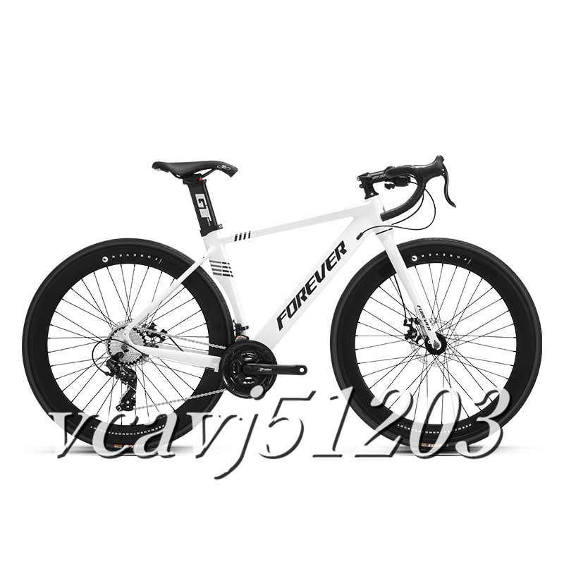 ◆美品◆2024年モデル 30段変速！自転車 軽量 アルミニウム合金 ロードバイク 通勤 通学 700C サドルカバー/フェンダー付き ホワイトの画像1