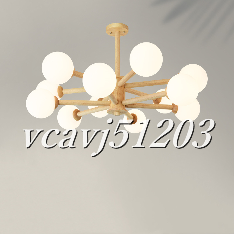 ◇稀少品◇led シャンデリア 12灯 木製 天井照明 北欧 リビング ◇稀少品◇led シャンデリア 12灯 木製 天井照明 北欧 リビング