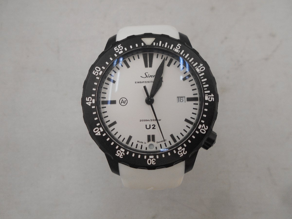 【Sinn U2.W 1020．7402】ジン メンズ腕時計 ダイバーズウォッチ ホワイト＆ブラック SY02-CHNの画像2