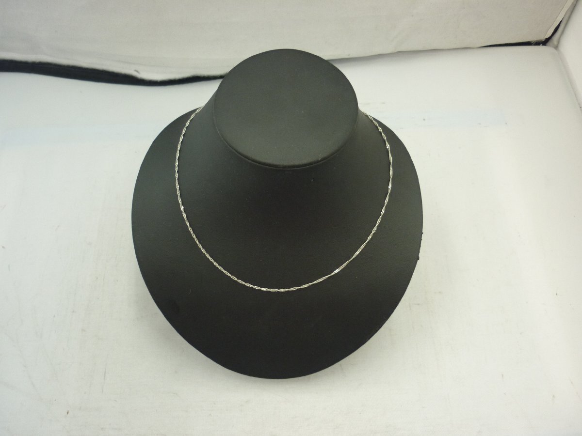 独特の上品 【Pt999 ネックレス】3.4g 40cm×12mm SY02-DNZ プラチナ