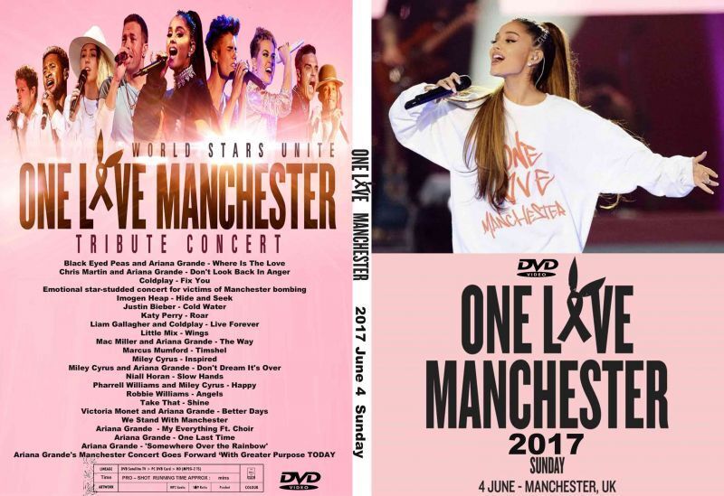 One Love Manchester 2017 Ariana Grande Justin Bieber アリアナグランデ ジャスティンビーバー DVD　中古_画像1