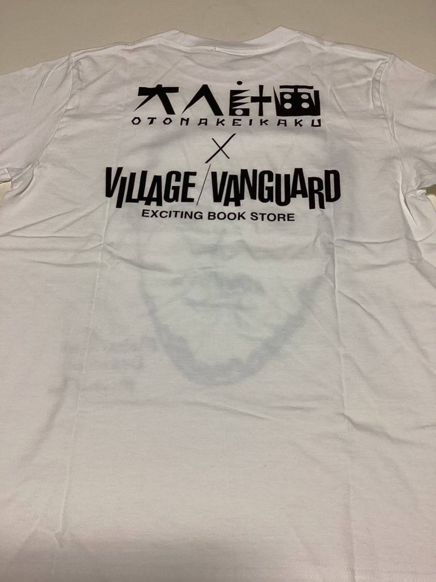  взрослый план x village Vanguard сотрудничество футболка * Matsuo Suzuki футболка #M размер # долгосрочное хранение * неиспользуемый товар * неношеный товар # воротник . с биркой 