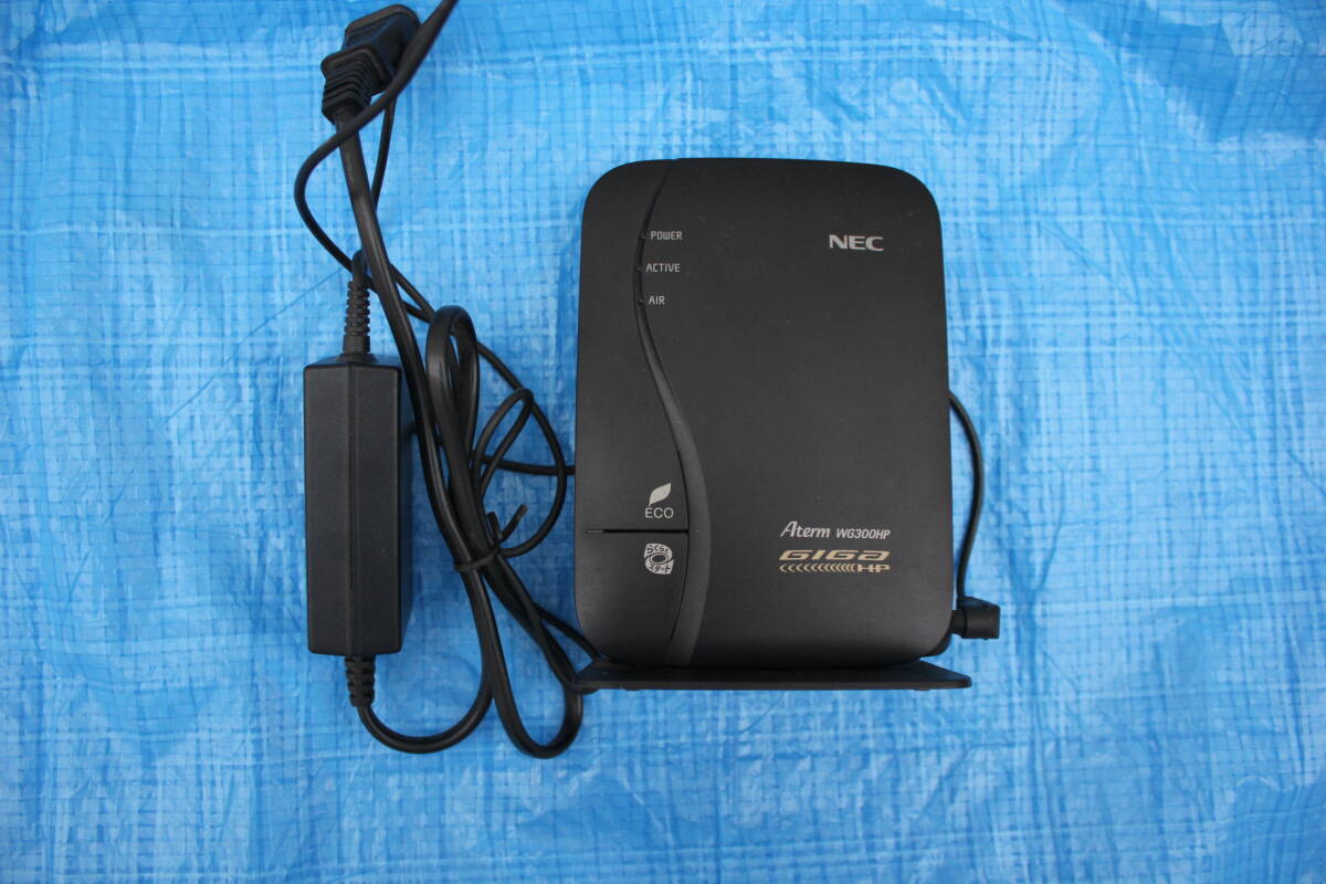 無線 lan nec aterm wg300hp pa wi-fi ルーター アダプター 人気 安い おすすめ 充電器 ntt ルーター モデム 動作 稼働 らくらく 取説 cdの画像1