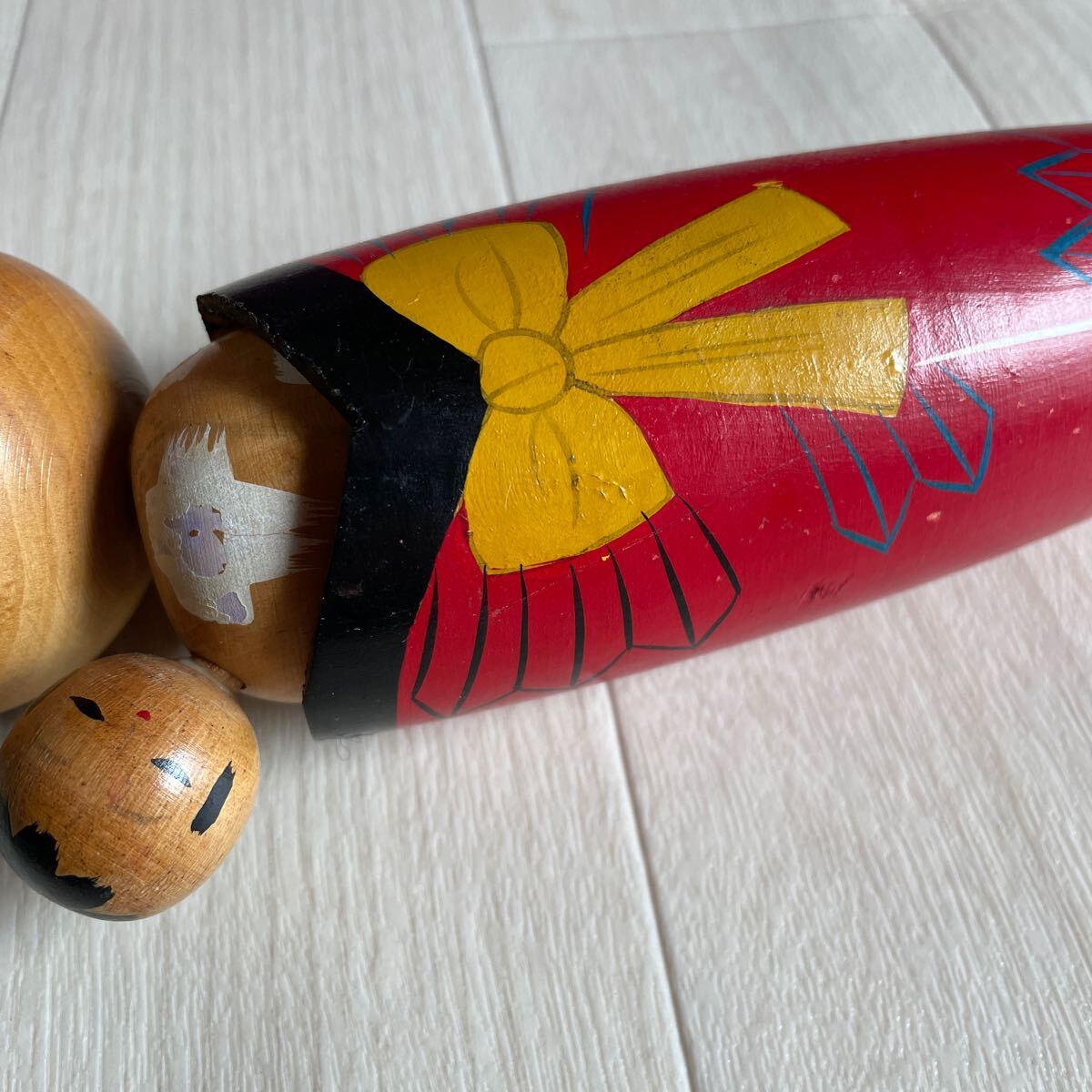 Japanese traditional crafts/kokeshi/こけし/お母さんとかわいい赤ちゃん/mom and cute baby