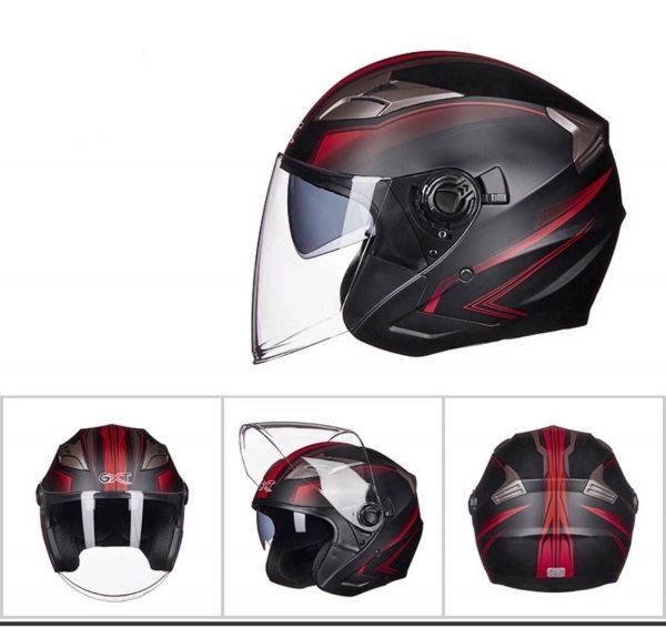 GXT バイクヘルメット ジェット 夏用ヘルメット M -XLサイズ 多色_画像2