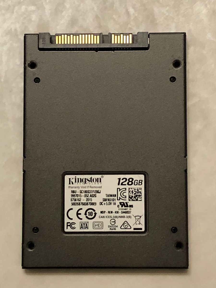 ★動作時間404H Kingston 2.5inch SSD 128GB SATA 7mm