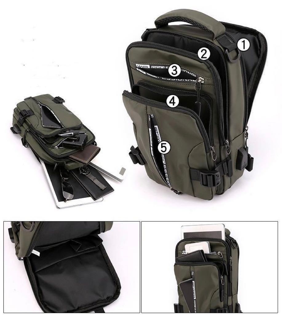  body bag one shoulder bag diagonal .. bag high capacity one shoulder shoulder bag green 