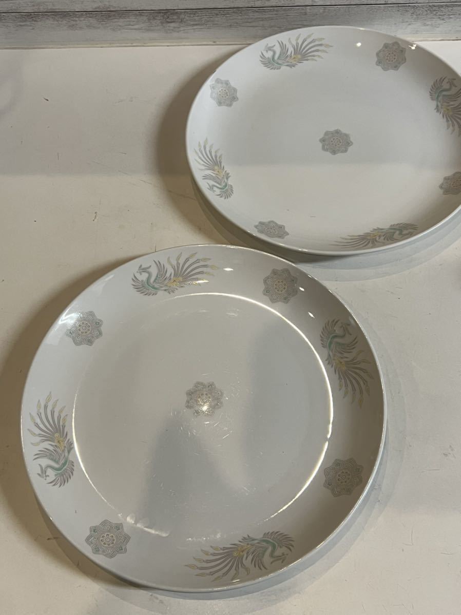 山三陶苑 大皿 5枚 小皿 2枚 盛り皿 和食器 中華風食器 の画像2