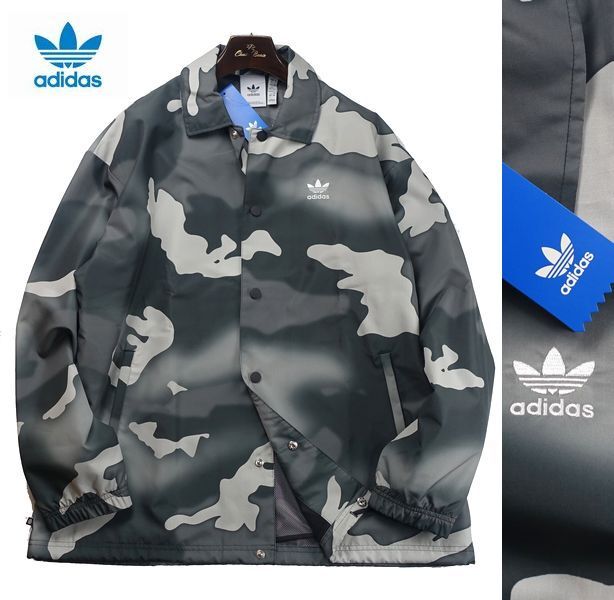 新品 XLサイズ アディダス オリジナルス グラフィック カモ コーチジャケット adidas originals 裏メッシュ ブルゾン 迷彩 メンズ カモ_画像1