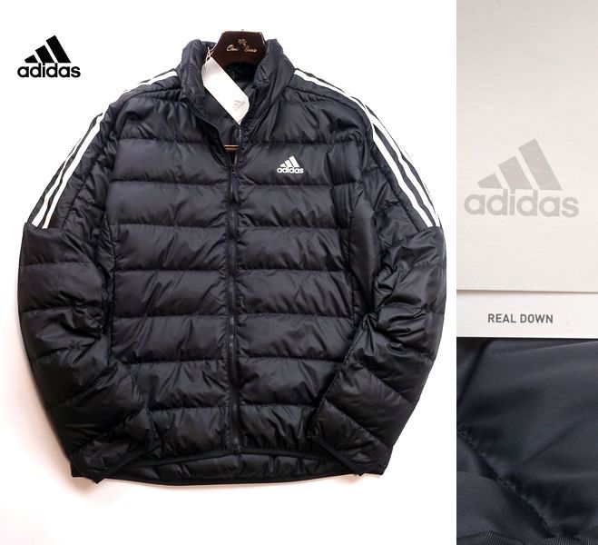 新品 Lサイズ ゴルフにお勧め adidas GOLF 秋冬 アディダス 軽量 保温 ダウン ジャケット ゴルフウェア 保温 ブルゾン メンズ ブラック_画像1