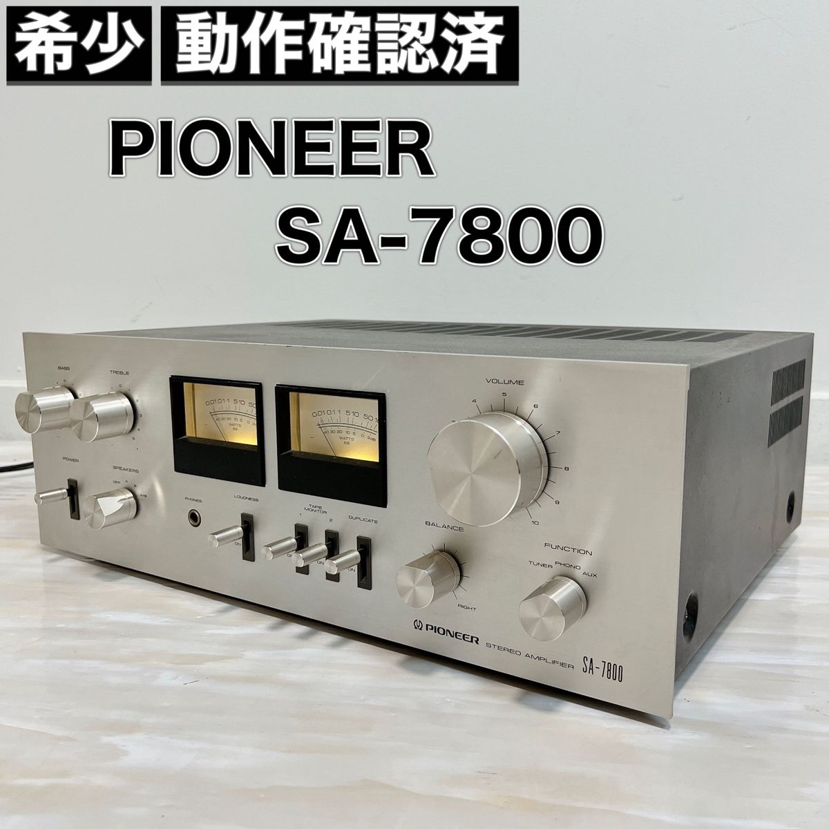 PIONEER パイオニア ステレオプリメインアンプ SA-7800 希少 動作品