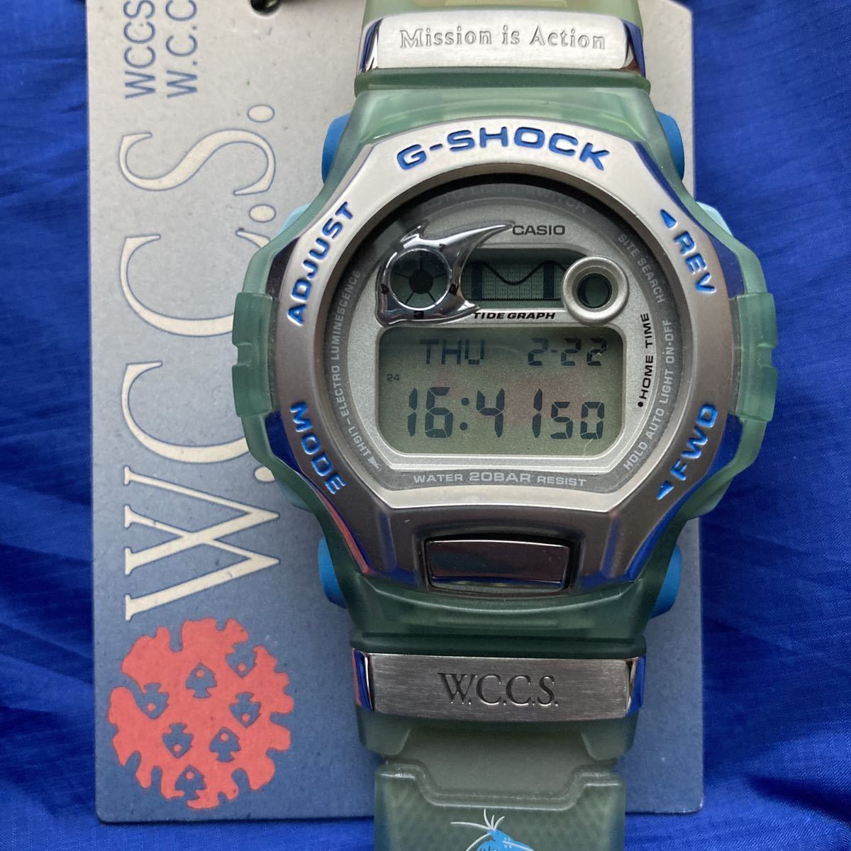 ★即決有★希少レア！海 マンタ 珊瑚 限定WCCS ELマンタ DWM-100 G-SHOCK 世界サンゴ礁保護協会モデル DWM-100WC 緑スケルトン Gショック★_画像7