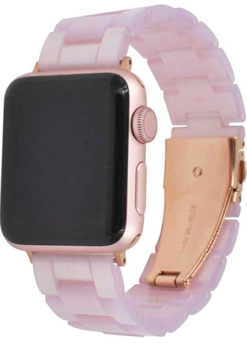 おしゃれ樹脂 バンド 腕時計 ベルト Watch バンド 時計 メンズ レディース 時計ストラップ 交換ベルト ピンク色　春