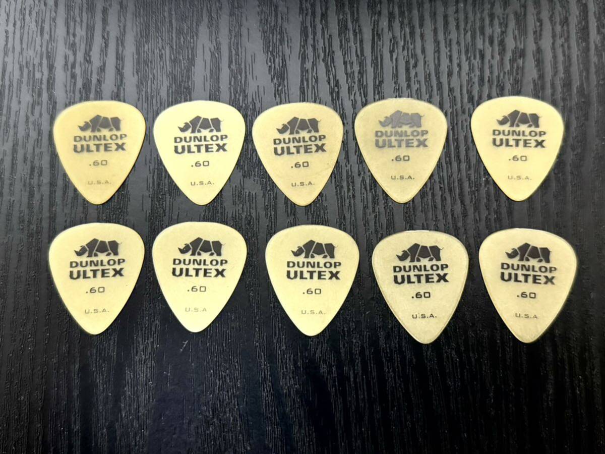 【未使用新品】ギターピック ジムダンロップ JIM DUNLOP ULTEX ティアドロップ 0.60mm 10枚セット ピック ギター ベース guitar bass_画像1