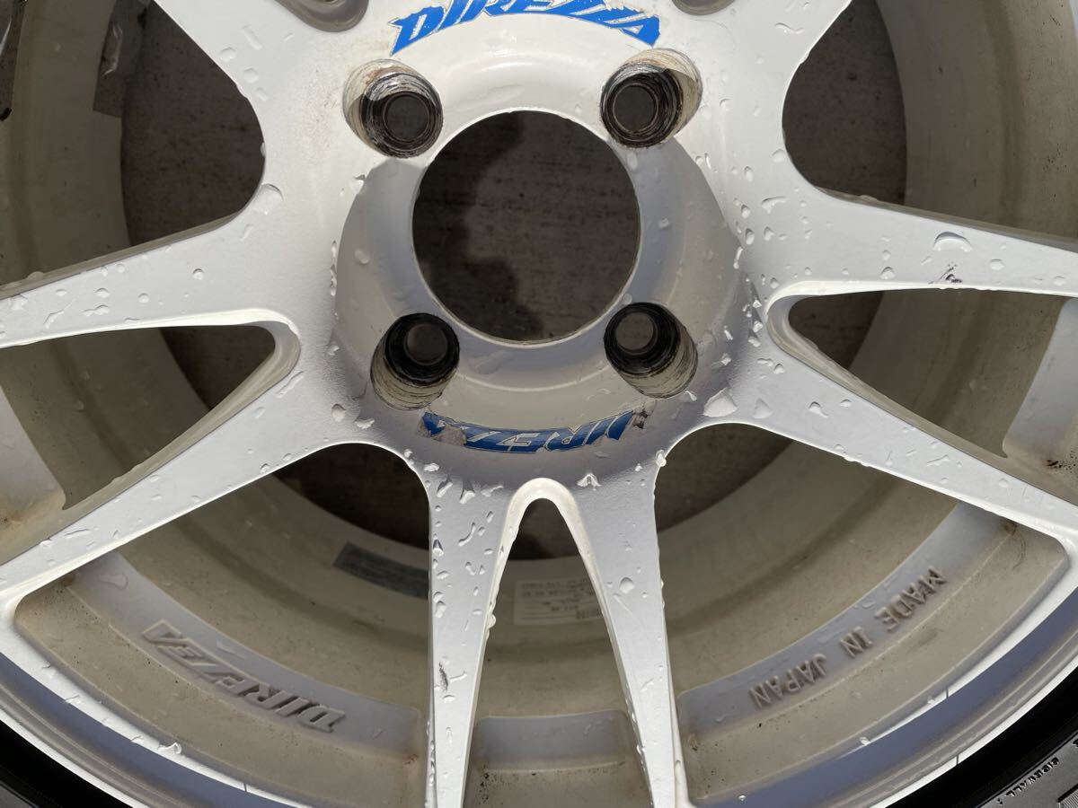 DIREZZA KOSEI ホイール 15インチ7J +38 PCD100 4穴 グッドイヤーイーグルRS 195/55R15 ヴィッツ ヤリス ロードスター等の画像6