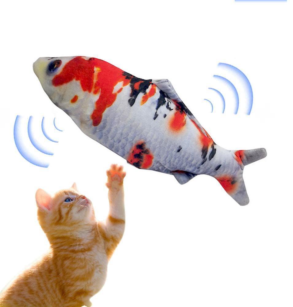  кошка игрушка двигаться рыба электрический рыба кошка для мягкая игрушка три цвет цветной карп 