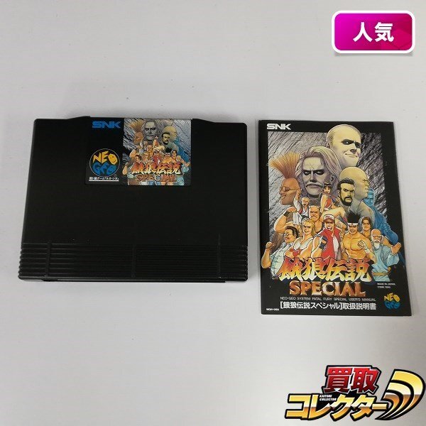 gQ075a [ operation goods ] NEOGEO Fatal Fury SPECIAL special soft + owner manual / Neo geo ROM cassette | game X