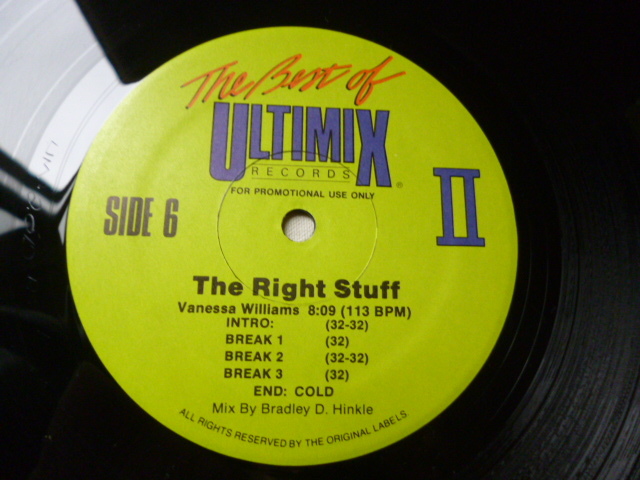 Vanessa Williams / The Right Stuff 激アッパーレアULTIMIX 12EP Will To Power / They Say It's Gonna Rain 収録 試聴の画像2