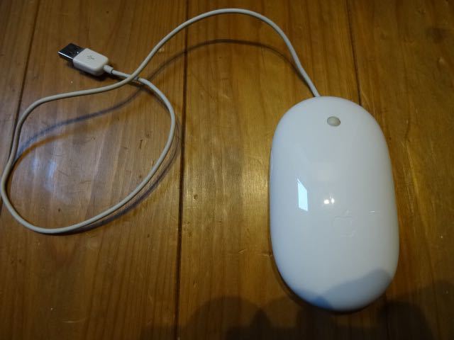 動作確認済 Apple 純正 USBマウス 有線 アップル ホワイト_画像1