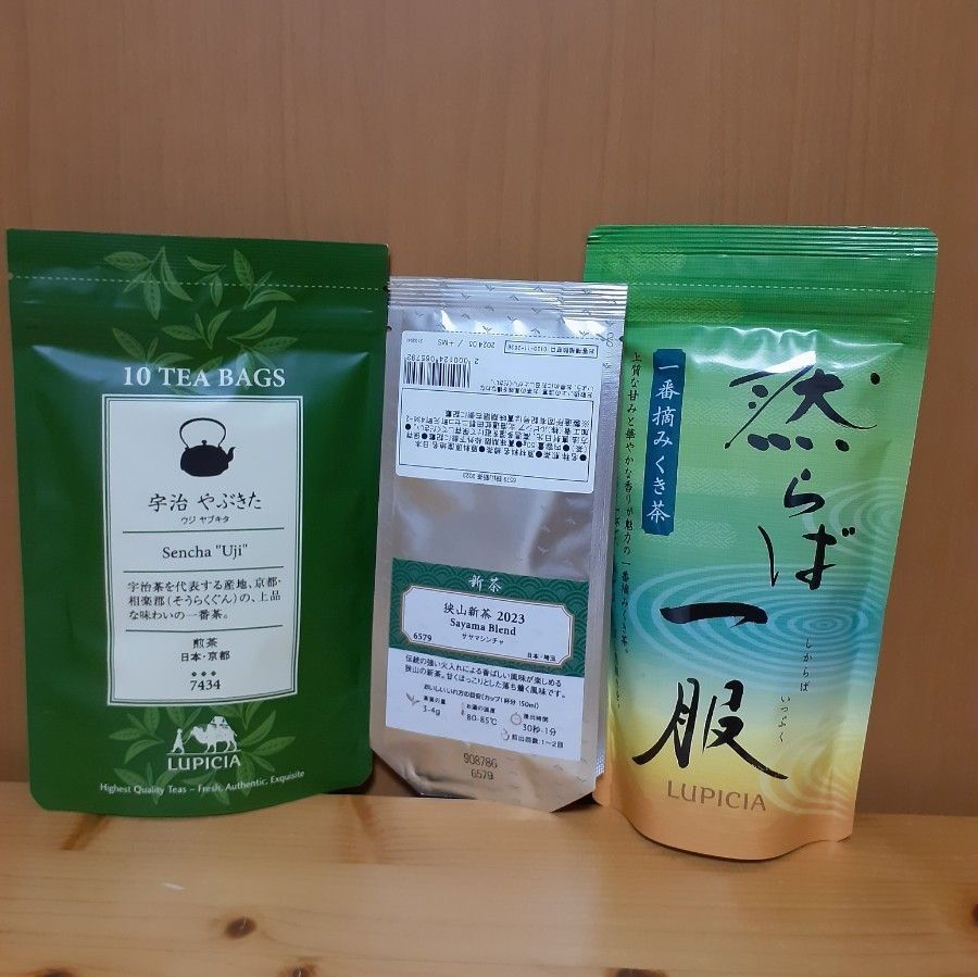 ルピシア　日本茶(緑茶&煎茶)　リーフ(茶葉)&ティーパック　3種セット　おまけ付き(一期一会)