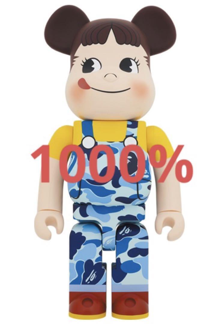 【 BAPE X FUJIYA 】ABC CAMO PEKO BE@RBRICK 1000%　ペコちゃん　BLUE