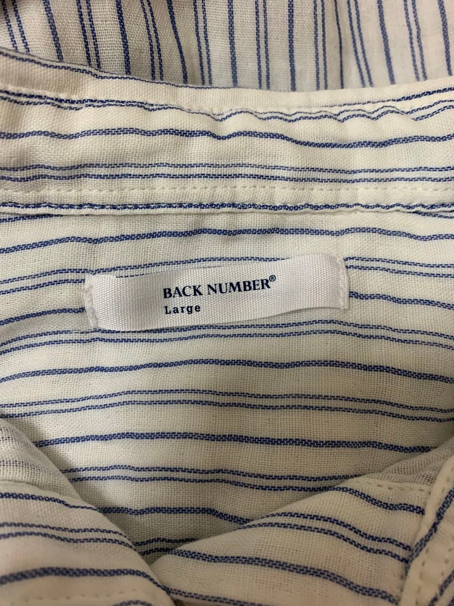BACK NUMBER ストライプシャツ ロングシャツ 羽織 春 ロング