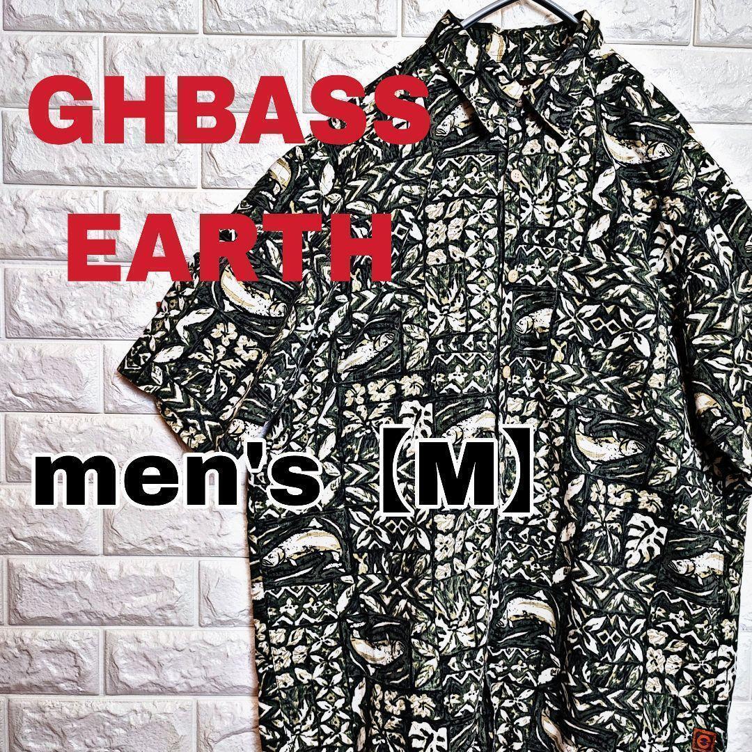 A81【GHBASS EARTH】アロハシャツ　半袖【メンズM】