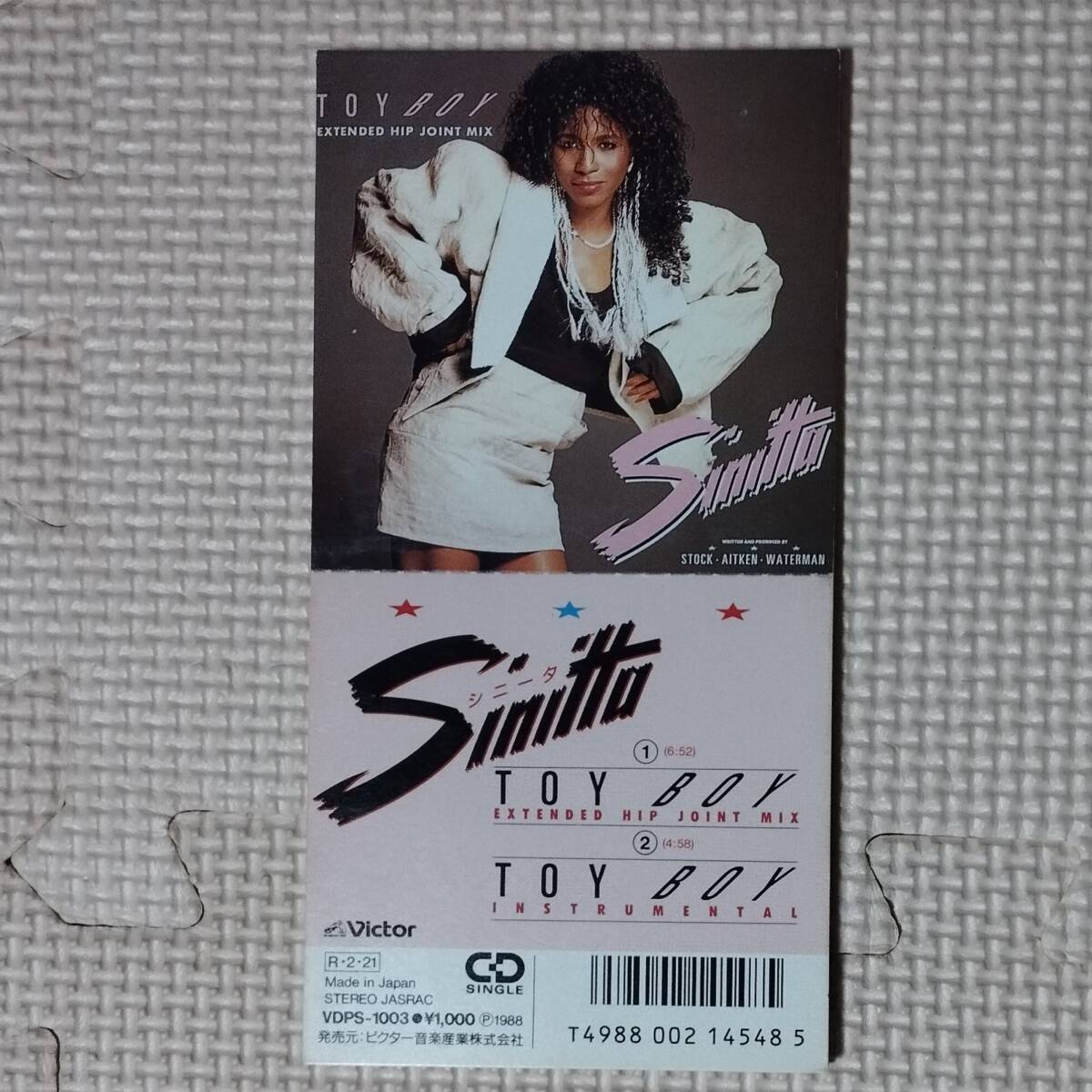8cmCDシングル SINITTA TOY BOY シニータ EXTENDED HIP JOINT MIXの画像1