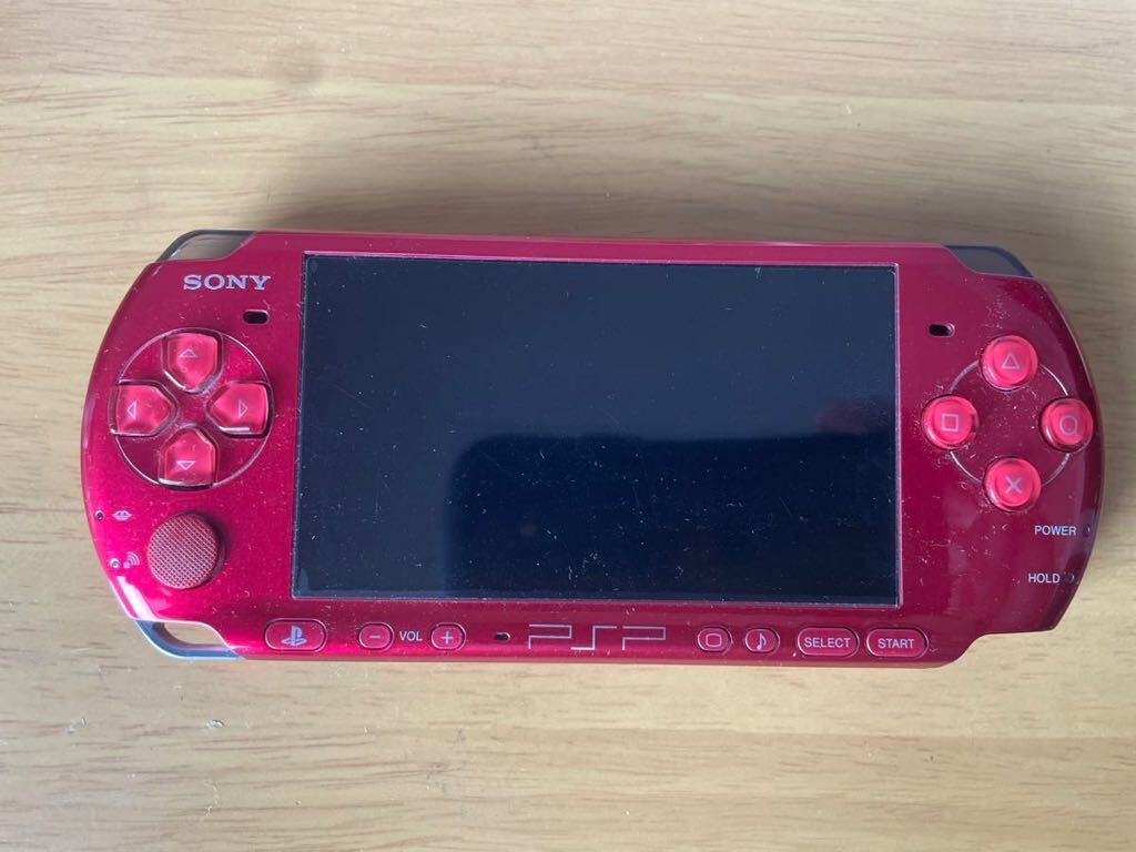 ジャンク Sony PSP-3000 レッド　本体のみ_画像1