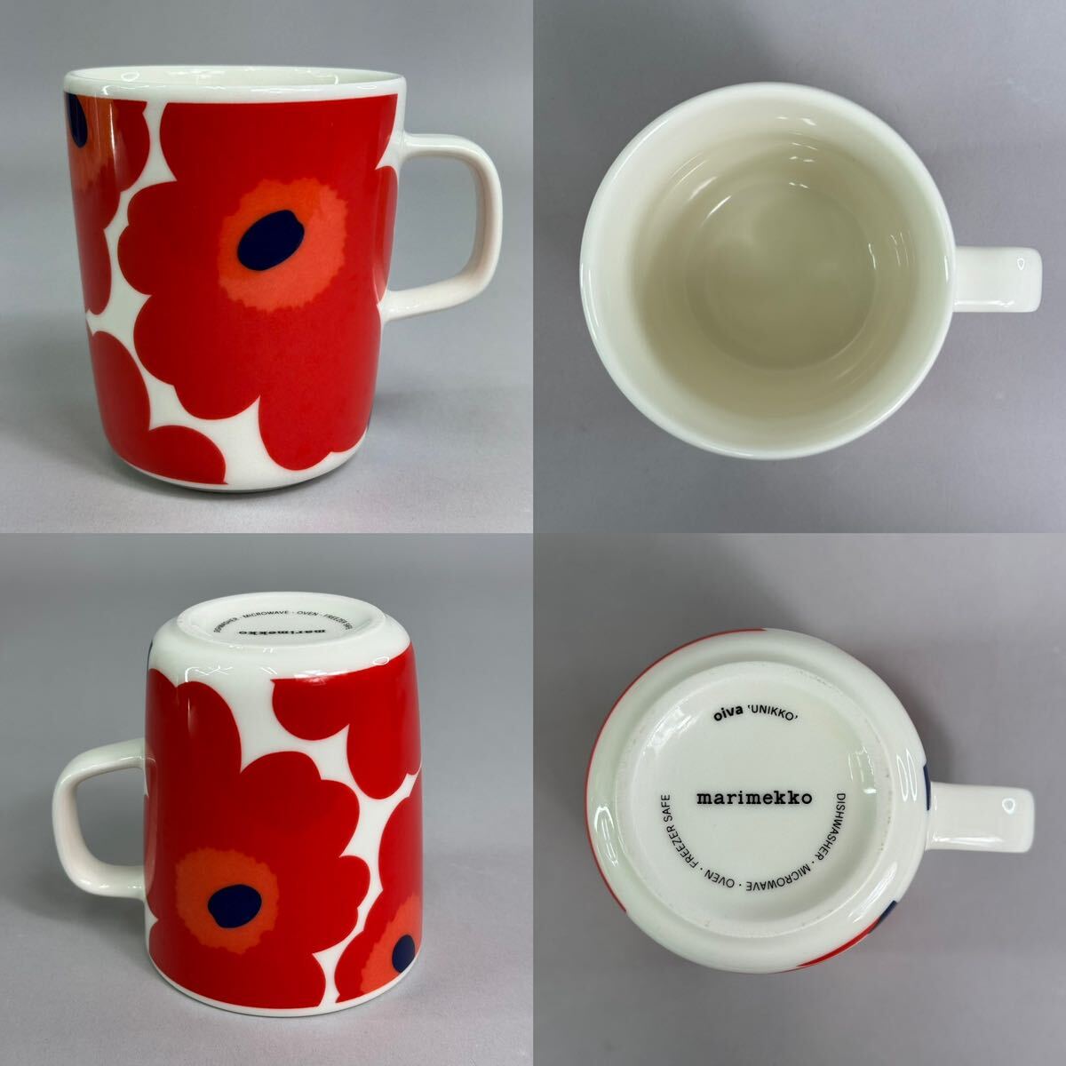 マリメッコ marimekko マグカップ Unikko ウニッコ 4客セット_画像9