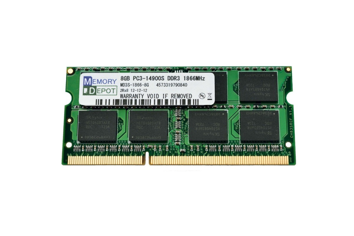 SODIMM 8GB PC3-14900 DDR3-1866 204pin SO-DIMM (1867Mhz) Macメモリー 5年保証 相性保証付 番号付メール便発送_画像1