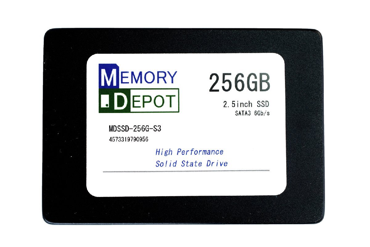 256GB SSD 2.5インチ SATA3 TLCメモリーセル採用 アルミ合金筐体 内蔵SSD 3年保証 番号付メール便発送の画像1