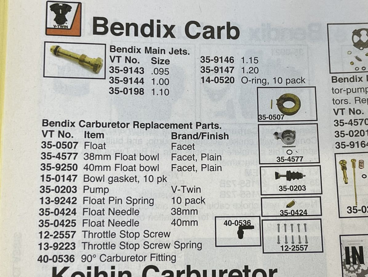 ベンディックス キャブ 加速ポンプ リビルド キット アクセレレーター BENDIX 27762-71 S&S Bキャブ スーパーボウル 35-0203 リプレイス_画像7